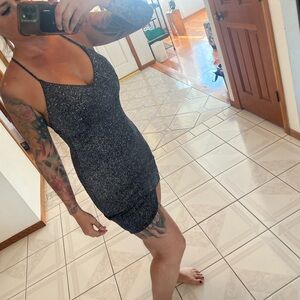 Glittery mini dress wore one time for a hour